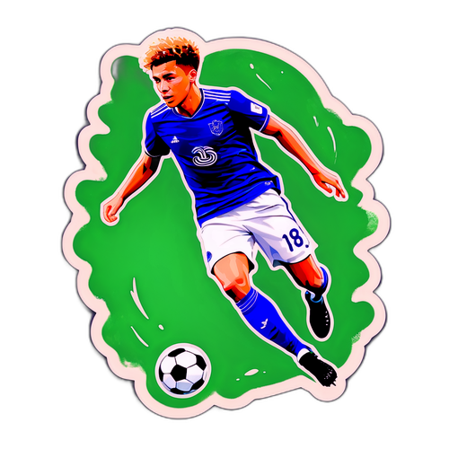Jude Bellingham Klistermärke med Vatt färgeffekt