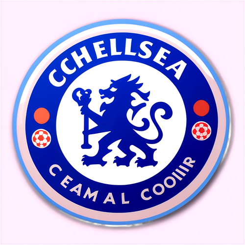 Chelsea csapatlogo kék és fehér színekben