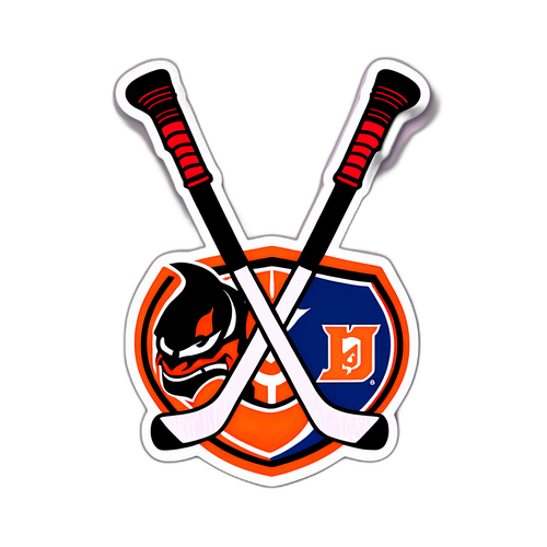 Energetic Islanders vs. Devils Hockey Sticker