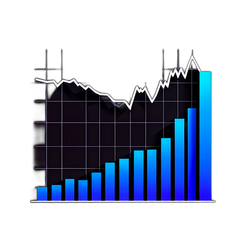 กราฟดัชนีดาวโจนส์ที่แสดงแนวโน้มขึ้น