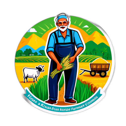 किसान सम्मान योजना प्रमोशन स्टिकर