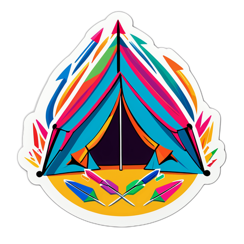 Zeltaufkleber für Dartwettbewerbe