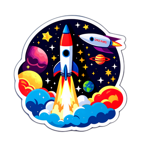 火箭主題貼紙