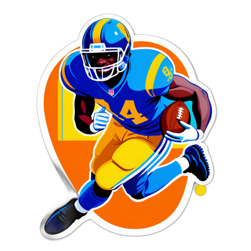 Trendy Sticker of Velus Jones Jr. in Action