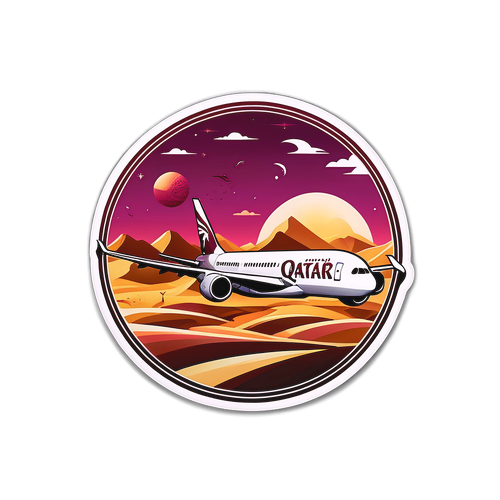 कतर एयरवेज के लिए लग्जरी स्टिकर डिजाइन