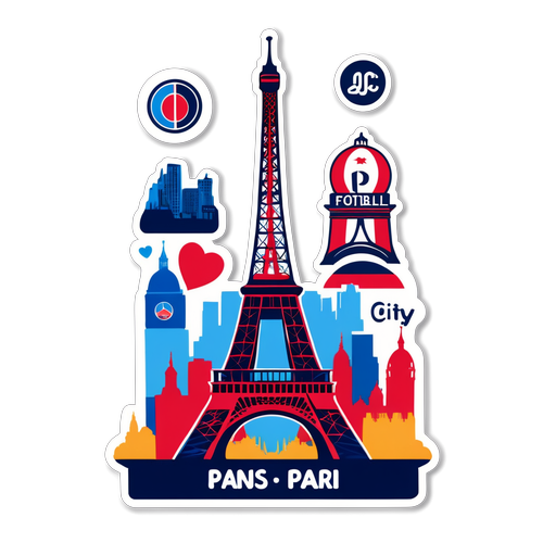 Skyline ng Paris na may Eiffel Tower
