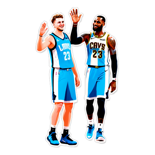 Échange de haute poignée entre Luka Doncic et LeBron James