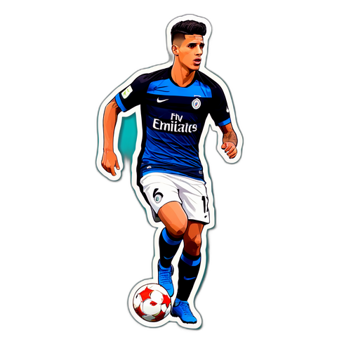 Hình ảnh cầu thủ João Cancelo thể hiện sự tự tin và tài năng trên sân cỏ