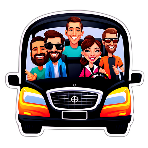 Autista Uber con Passeggeri Felici