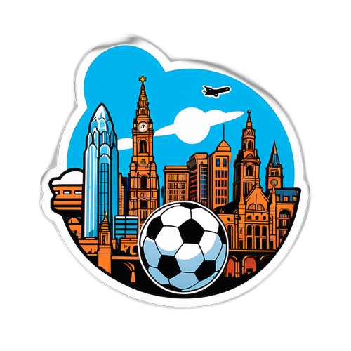 Manchester City Skyline med Fotball