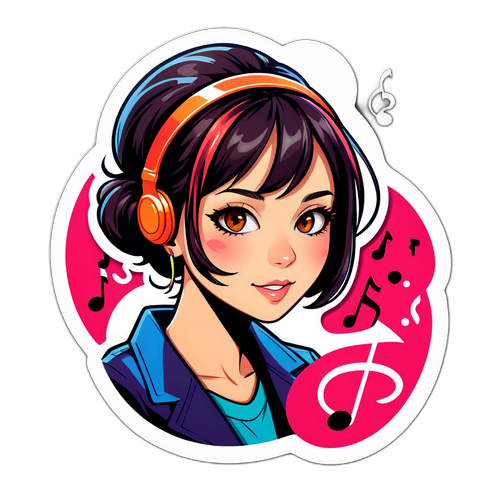 Sticker Chic di Arisa con Note Musicali