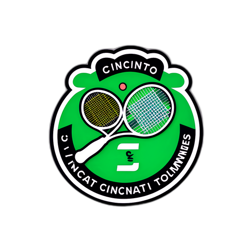 Cincinnati Open-symboler med tennisracket och boll