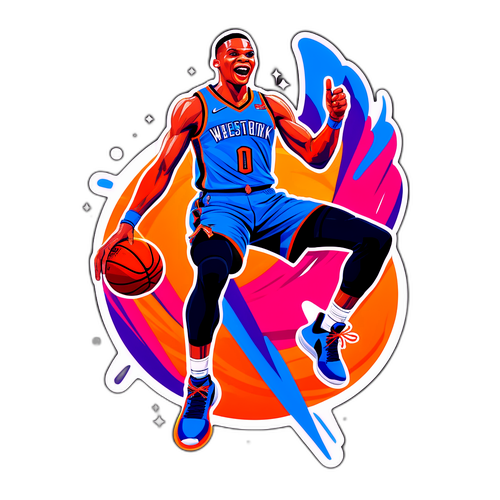 Dynamic Basketball Slam Dunk Sticker