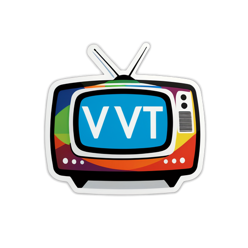 Hình dán trực tiếp VTV với biểu tượng truyền hình nổi bật
