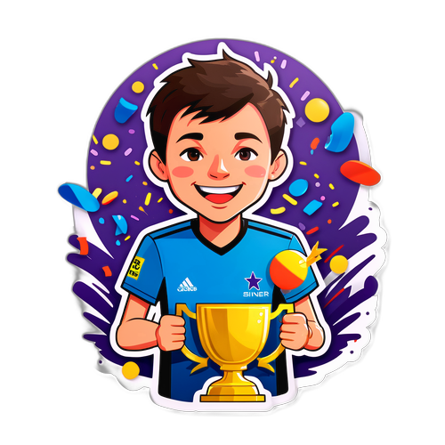 Jannik Sinner Zafer Sticker