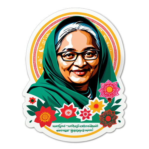 Descoperă Mândria Bangladeshului: Autocolantul Revoluționar cu Sheikh Hasina!