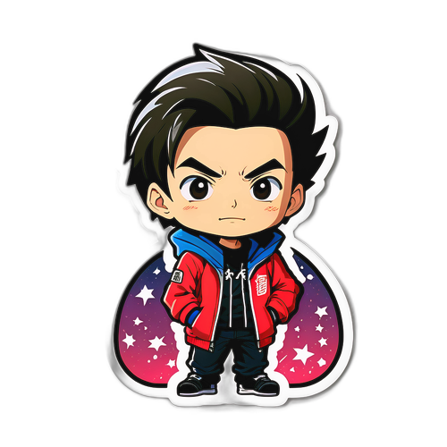 自信満々なトレンドファッションキャラクター