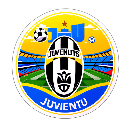 Juventus Sticker med Fotbollssymbolik
