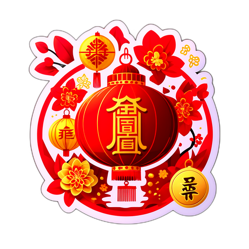 Stiker Hiasan Tahun Baru Lunar