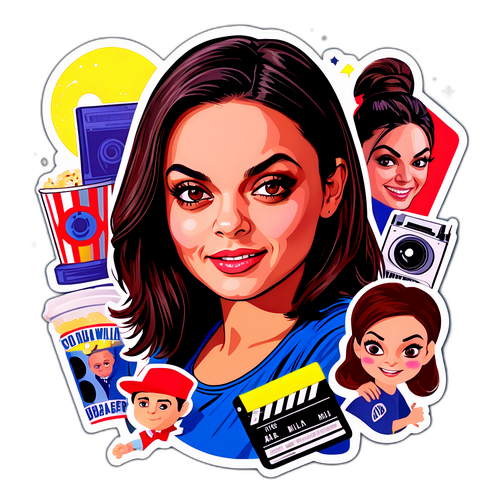 Mila Kunis con espressione giocosa