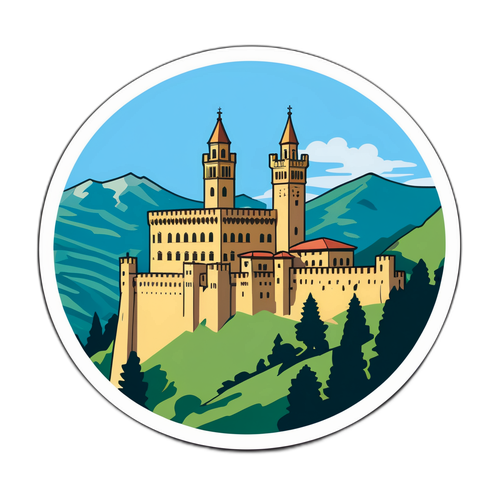 A sticker do icônico Palazzo Pubblico de San Marino