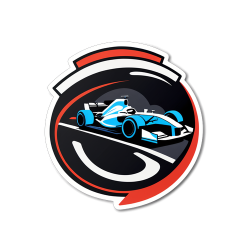 Minimalist Aufkleber mit F1-Rennstrecken-Symbol