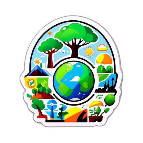 Aderente do COP 30 com Ícones de Ecologia