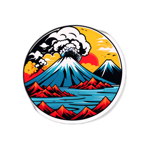 Stylizowane Naklejki Wulkaniczne