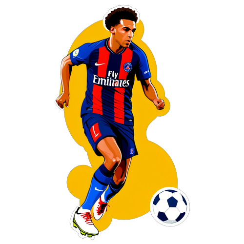 Hình ảnh cầu thủ PSG đang thực hiện các kỹ thuật dribbling đầy tài năng