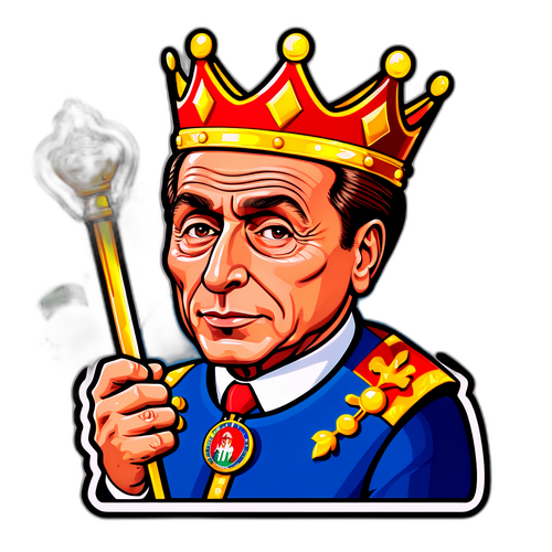 Berlusconi Caricaturato come Re