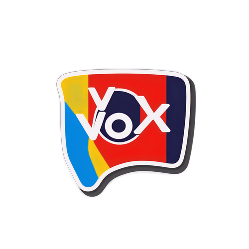 Nowoczesne logo Vox w stylu hiszpańskim
