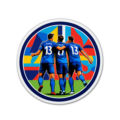 Thiết kế nhãn dán UEFA Europa đầy năng lượng