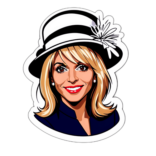 Charmig klistermärke av Brigitte Macron