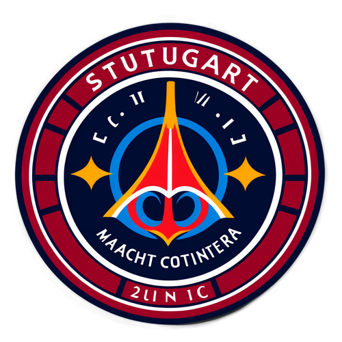 Autocol cu siglele Stuttgart și PSG