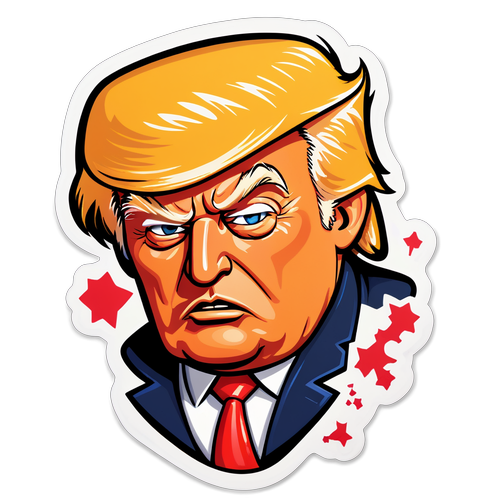 Oordeel Zelf: De Satirische Donald Trump Sticker die Iedereen aan het Lachen Maakt!