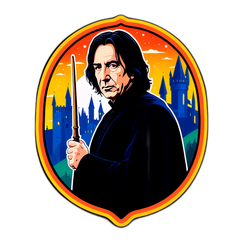 En nostalgisk klistermärke med Alan Rickman som Severus Snape