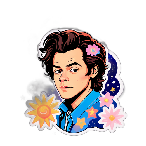 Adesivo funky di Harry Styles in un universo da sogno