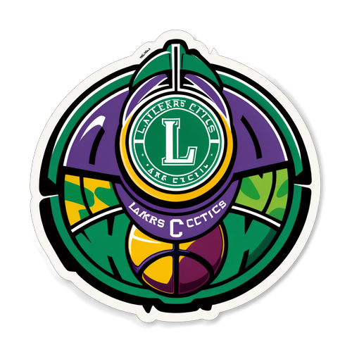 Vibrant na Sticker ng Lakers at Celtics