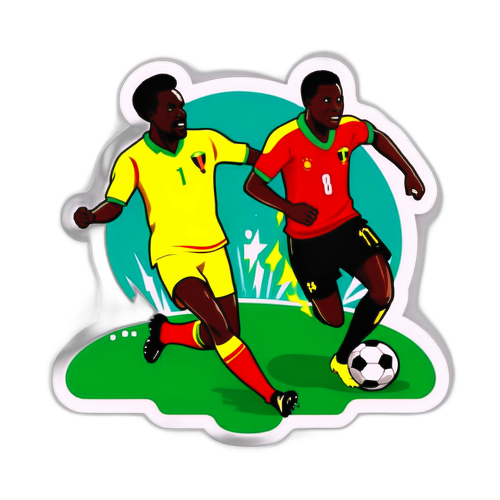 Sticker ya Mechi ya Soka ya Cameroon dhidi ya Uganda