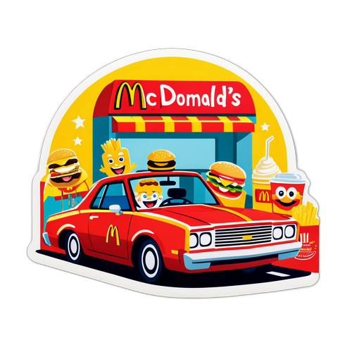 Lykkelig McDonald's Kørsel
