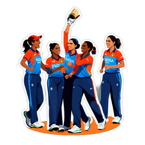 Stiker Pertandingan Wanita India vs Wanita Hindia Barat