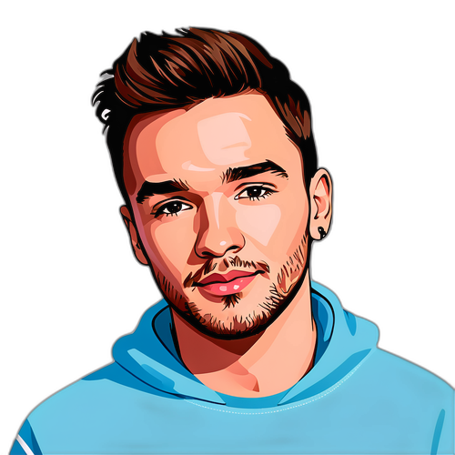 Sticker z Liamem Paynem w stylu graficznym