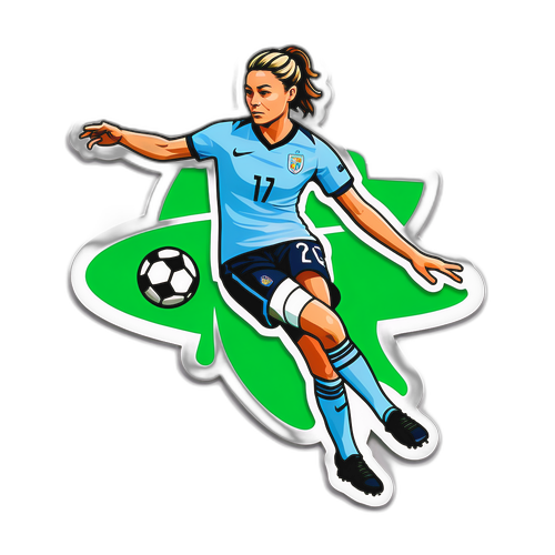 Autocollant de Laure Boulleau en action sur le terrain