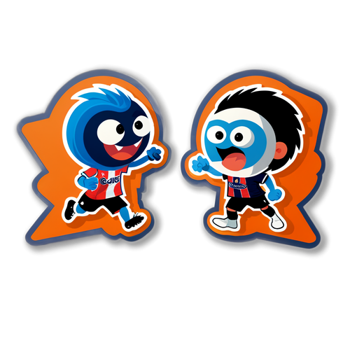 Vriendschappelijke Rivaliteit Sticker Montpellier vs PSG