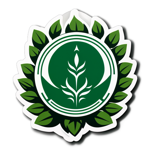 Logo Persebaya dengan Hiasan Daun Hijau