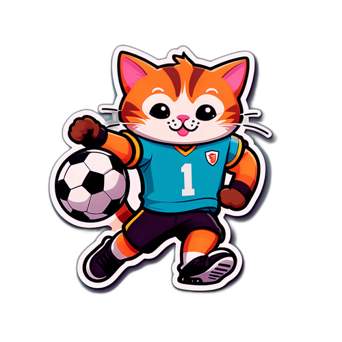 Legesyg kat spiller fodbold