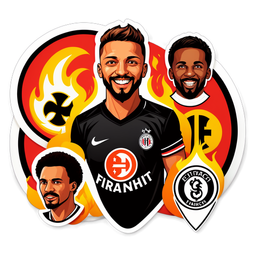 Comic-Porträts der Spieler von Eintracht Frankfurt