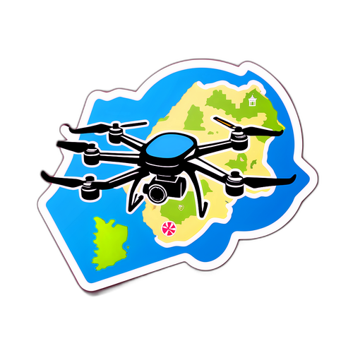 Drone i aktion med Danmarkskarta