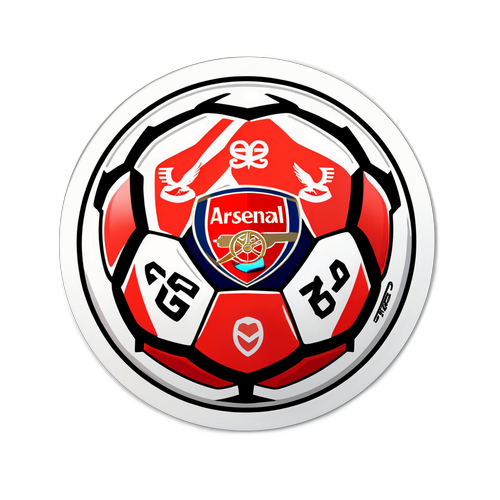 סטיקר כדורגל צבעוני של ארסנל