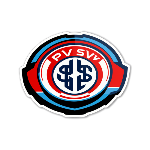 PSV Logo Sticker met Stadionafbeelding